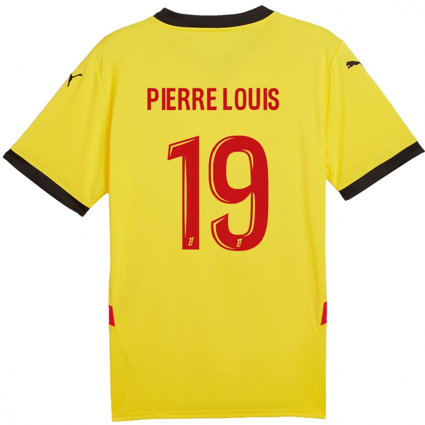 Kinder Fußball Dayana Pierre-Louis #19 Gelb Rot Heimtrikot Trikot 2024/25 T-Shirt Luxemburg