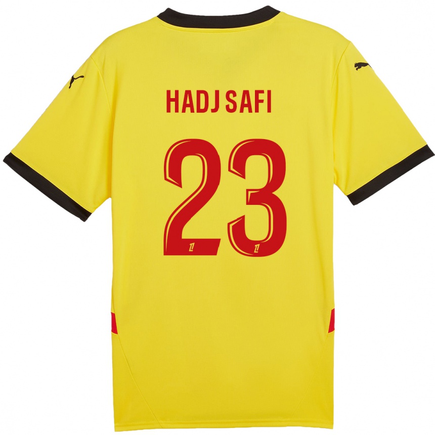 Kinder Fußball Souhina Hadj Safi #23 Gelb Rot Heimtrikot Trikot 2024/25 T-Shirt Luxemburg