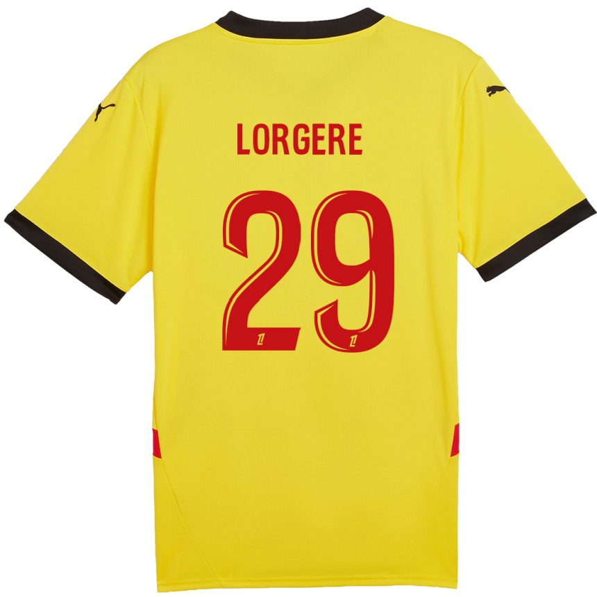 Kinder Fußball Charlotte Lorgeré #29 Gelb Rot Heimtrikot Trikot 2024/25 T-Shirt Luxemburg