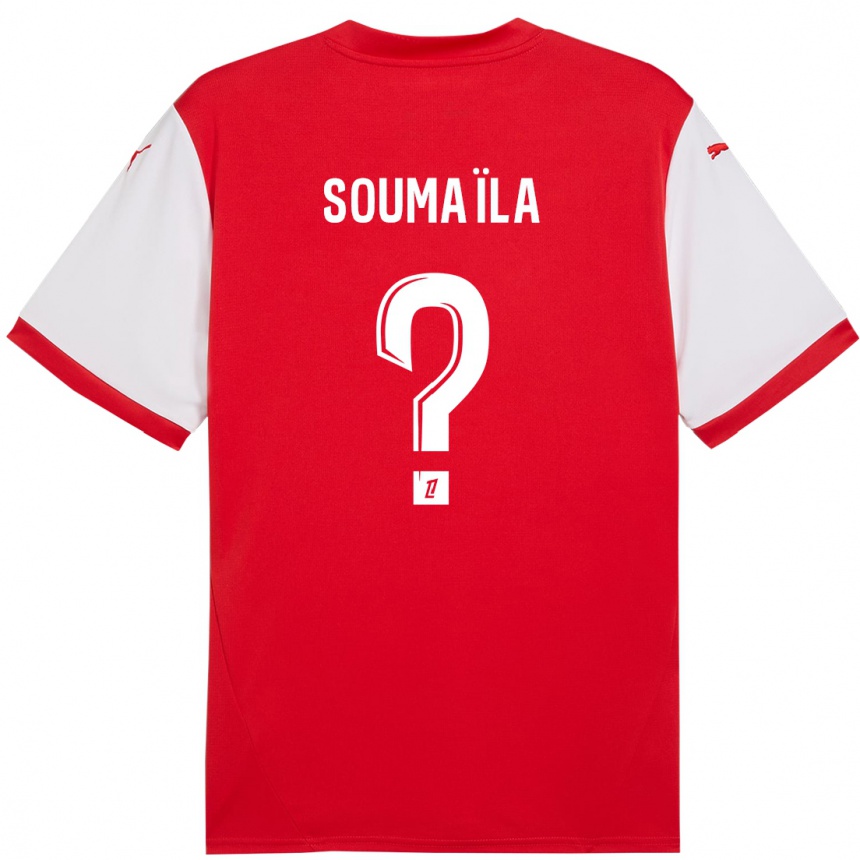 Kinder Fußball Soumaïla Sylla #0 Rot Weiß Heimtrikot Trikot 2024/25 T-Shirt Luxemburg