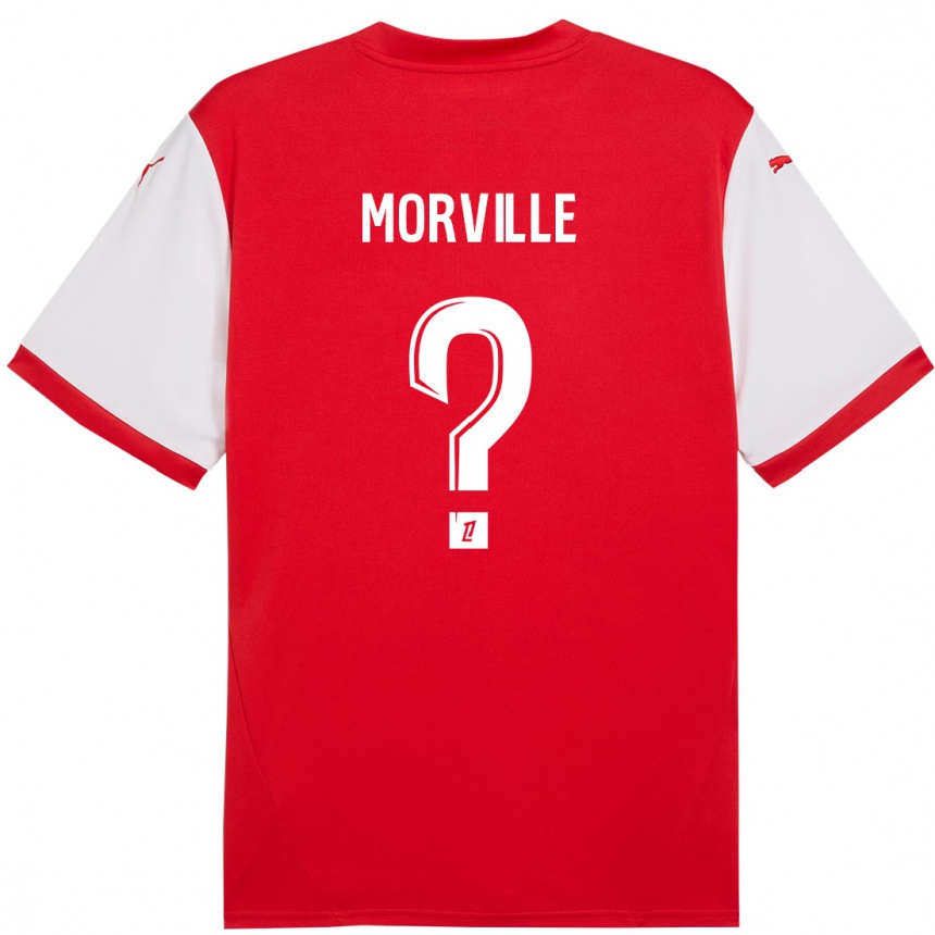 Kinder Fußball Matisse Morville #0 Rot Weiß Heimtrikot Trikot 2024/25 T-Shirt Luxemburg