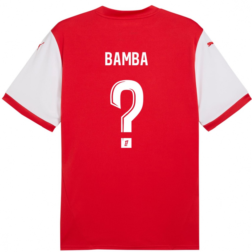 Kinder Fußball Mohamed Bamba #0 Rot Weiß Heimtrikot Trikot 2024/25 T-Shirt Luxemburg