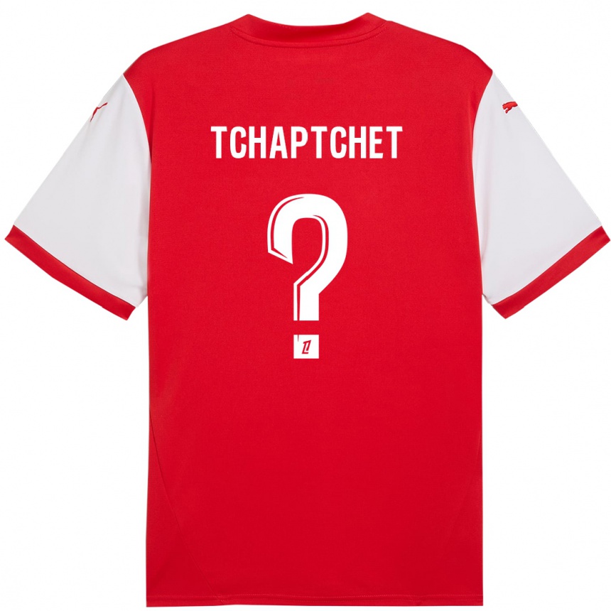 Kinder Fußball Arthur Tchaptchet #0 Rot Weiß Heimtrikot Trikot 2024/25 T-Shirt Luxemburg