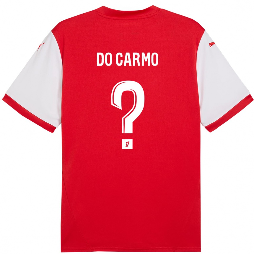 Kinder Fußball Sophian Do Carmo #0 Rot Weiß Heimtrikot Trikot 2024/25 T-Shirt Luxemburg