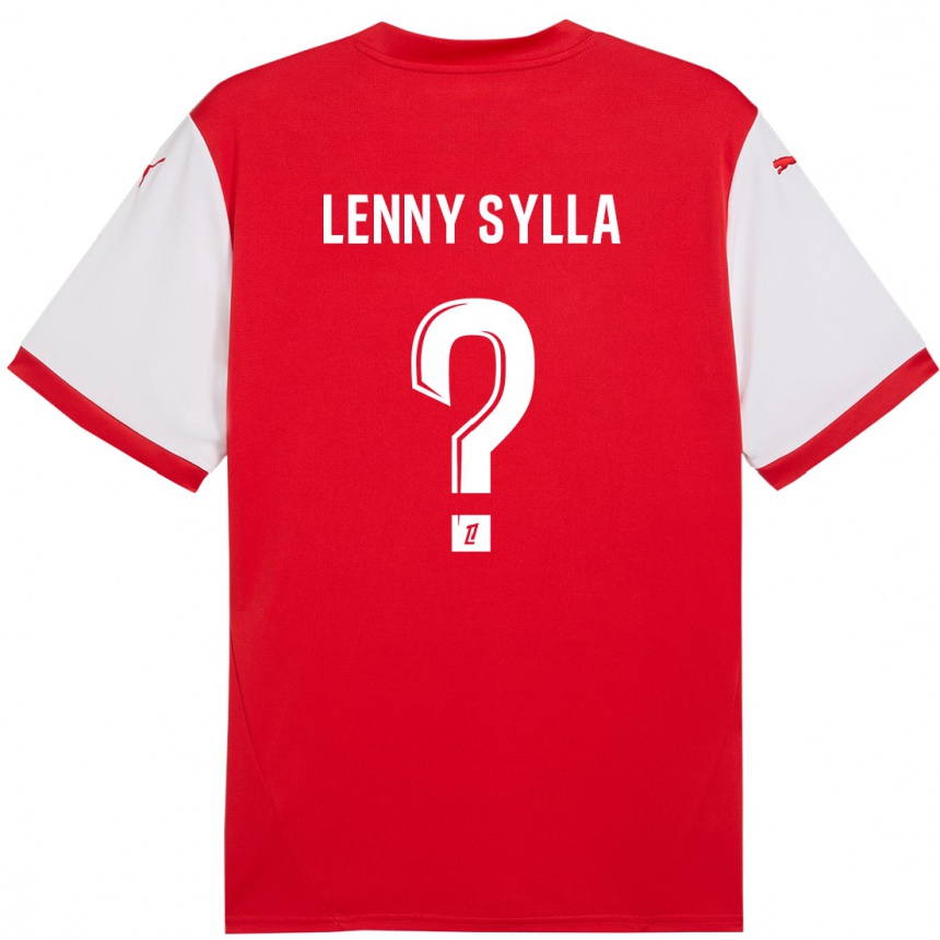 Kinder Fußball Lenny Sylla #0 Rot Weiß Heimtrikot Trikot 2024/25 T-Shirt Luxemburg