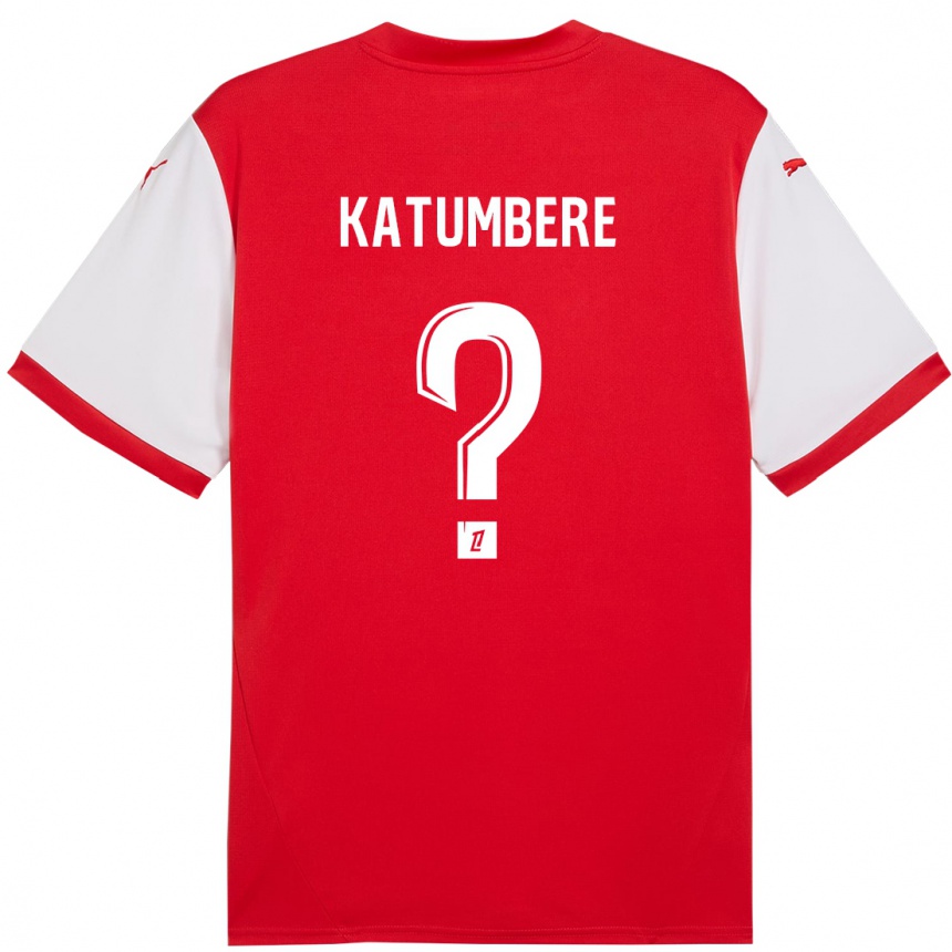 Kinder Fußball Noah Katumbere #0 Rot Weiß Heimtrikot Trikot 2024/25 T-Shirt Luxemburg