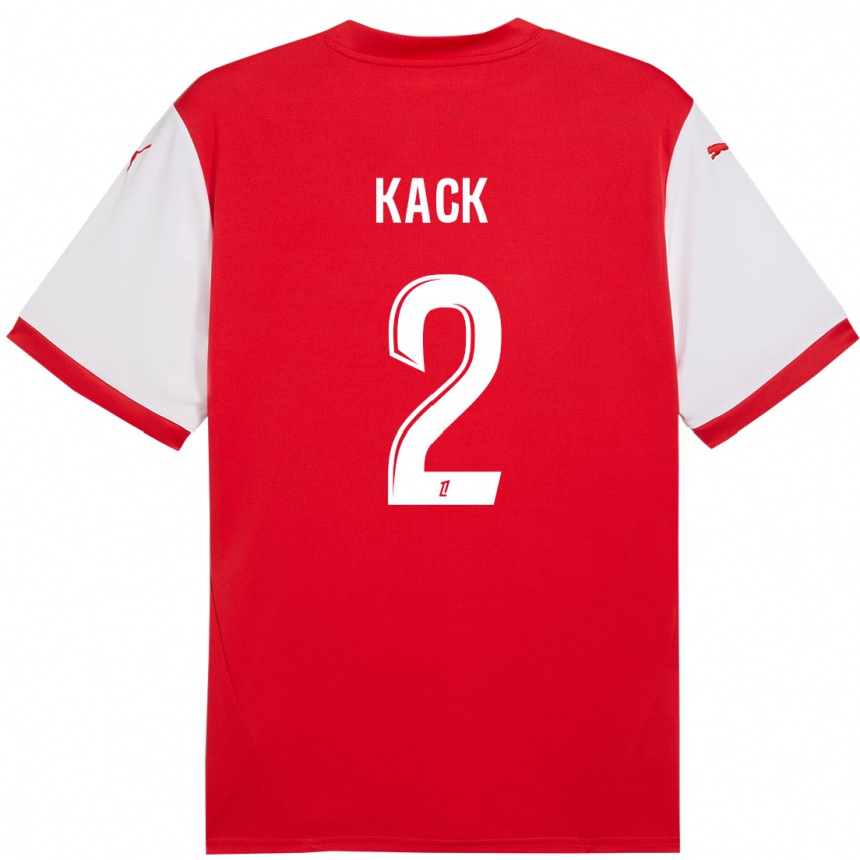 Kinder Fußball Mathilde Kack #2 Rot Weiß Heimtrikot Trikot 2024/25 T-Shirt Luxemburg