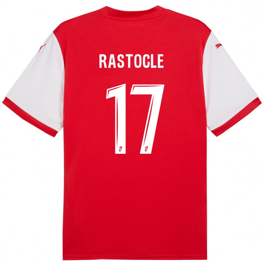 Kinder Fußball Jade Rastocle #17 Rot Weiß Heimtrikot Trikot 2024/25 T-Shirt Luxemburg