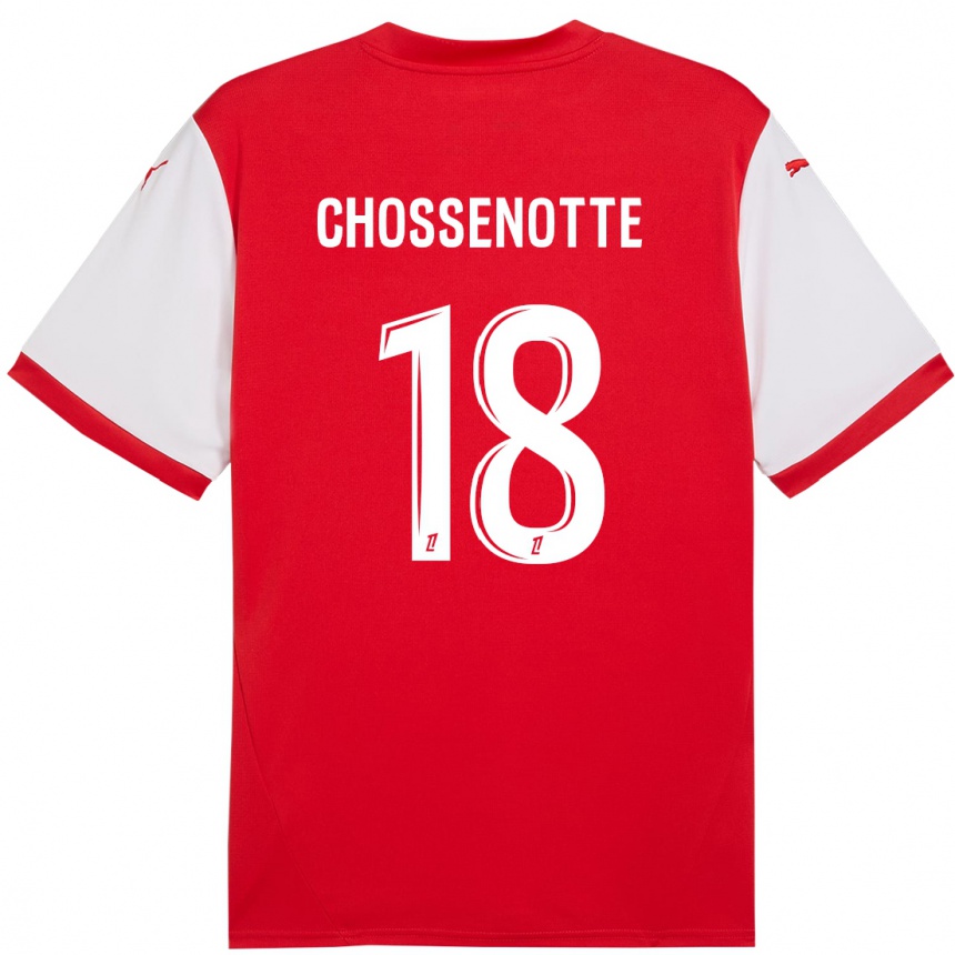 Kinder Fußball Shana Chossenotte #18 Rot Weiß Heimtrikot Trikot 2024/25 T-Shirt Luxemburg