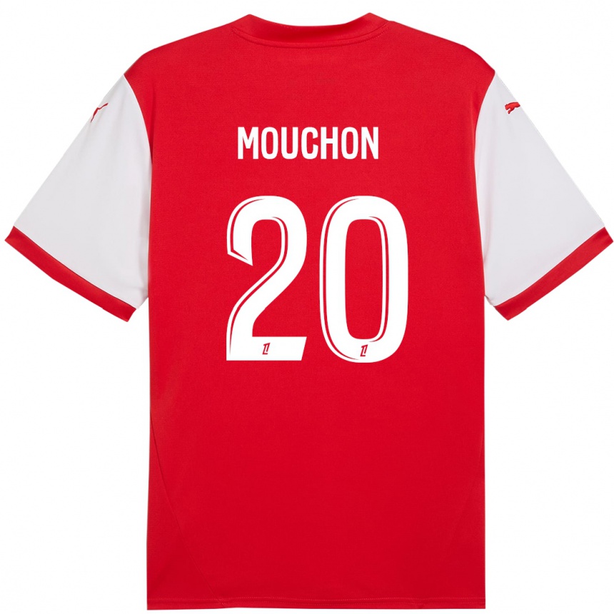 Kinder Fußball Noemie Mouchon #20 Rot Weiß Heimtrikot Trikot 2024/25 T-Shirt Luxemburg