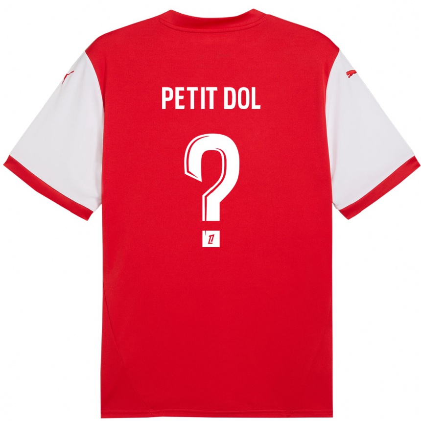 Kinder Fußball Alvin Petit Dol #0 Rot Weiß Heimtrikot Trikot 2024/25 T-Shirt Luxemburg