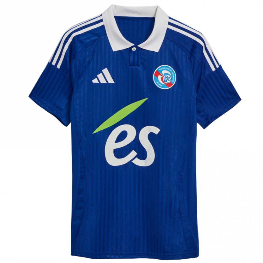 Kinder Fußball Oussama Lyakoubi #0 Blau Weiß Heimtrikot Trikot 2024/25 T-Shirt Luxemburg