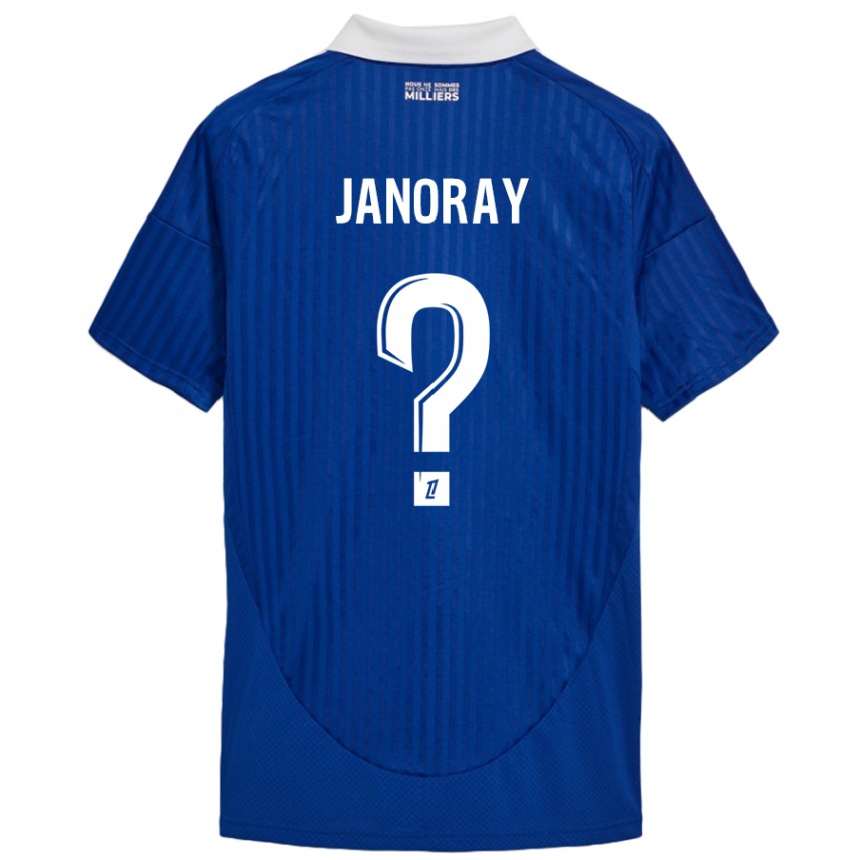 Kinder Fußball Sacha Janoray #0 Blau Weiß Heimtrikot Trikot 2024/25 T-Shirt Luxemburg