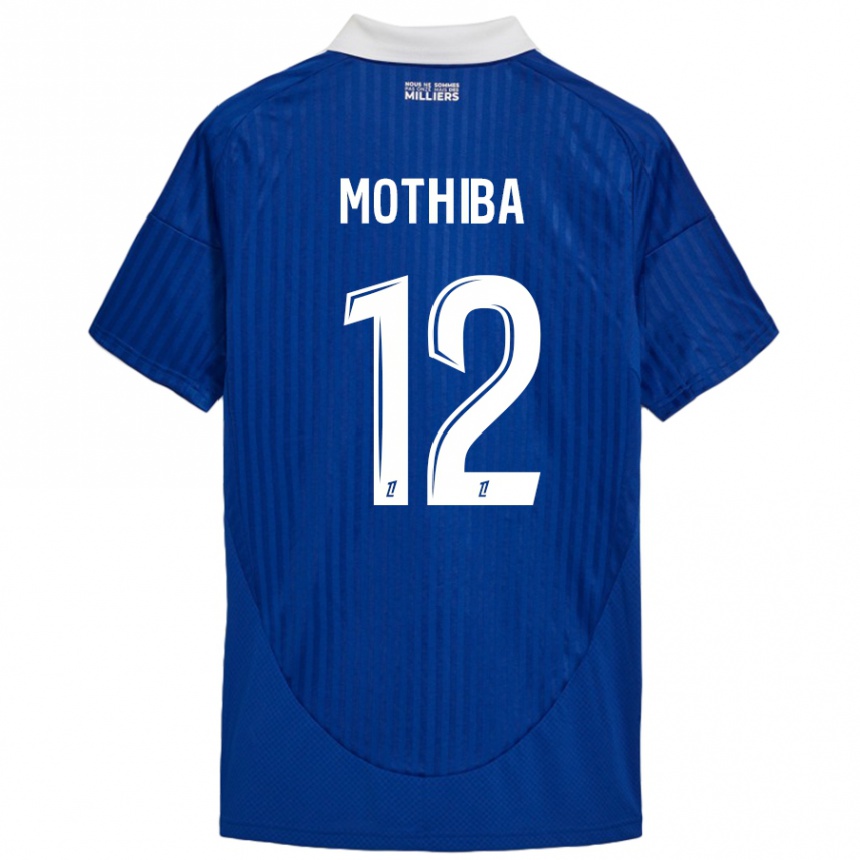 Kinder Fußball Lebo Mothiba #12 Blau Weiß Heimtrikot Trikot 2024/25 T-Shirt Luxemburg