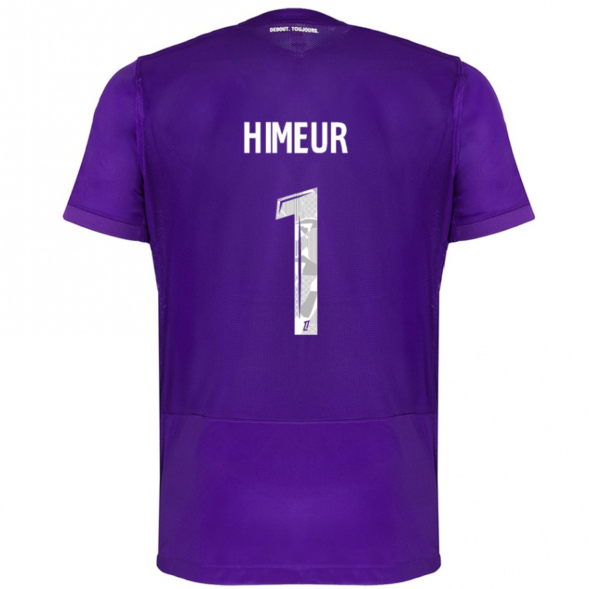 Kinder Fußball Thomas Himeur #1 Violett Weiß Heimtrikot Trikot 2024/25 T-Shirt Luxemburg