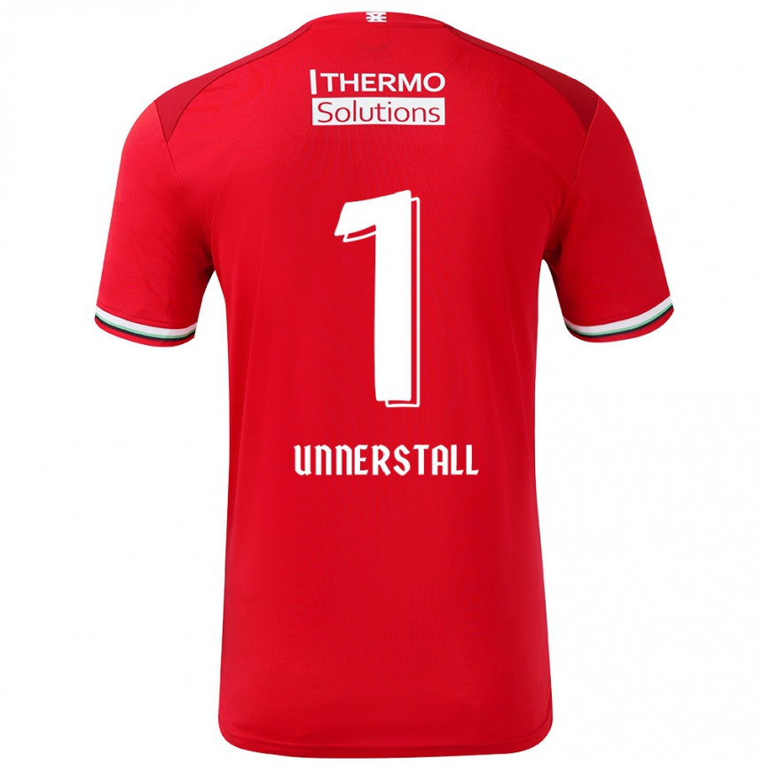 Kinder Fußball Lars Unnerstall #1 Rot Weiß Heimtrikot Trikot 2024/25 T-Shirt Luxemburg