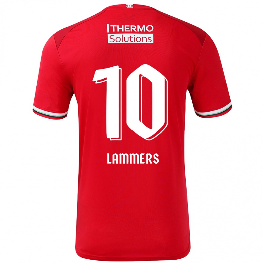 Kinder Fußball Sam Lammers #10 Rot Weiß Heimtrikot Trikot 2024/25 T-Shirt Luxemburg