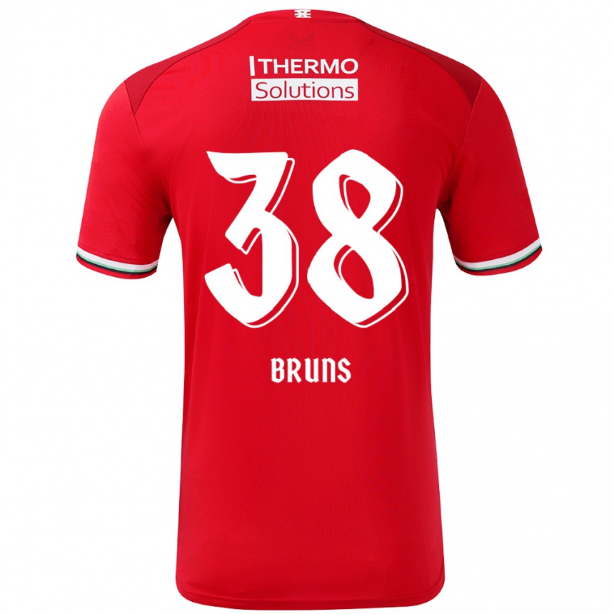 Kinder Fußball Max Bruns #38 Rot Weiß Heimtrikot Trikot 2024/25 T-Shirt Luxemburg