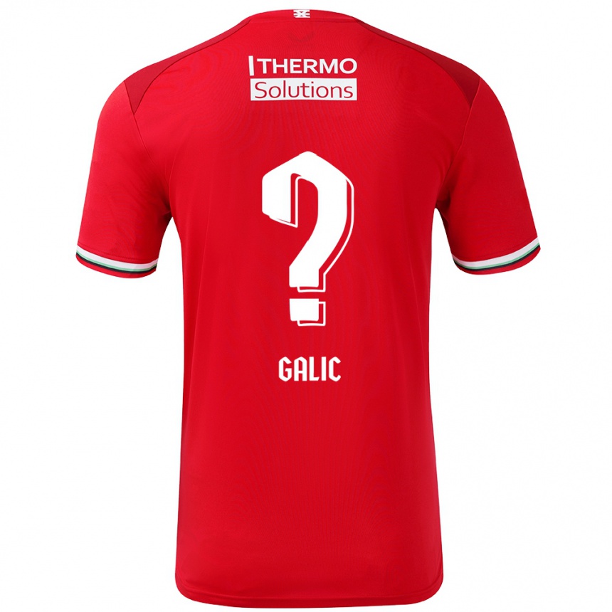 Kinder Fußball Daniela Galic #0 Rot Weiß Heimtrikot Trikot 2024/25 T-Shirt Luxemburg