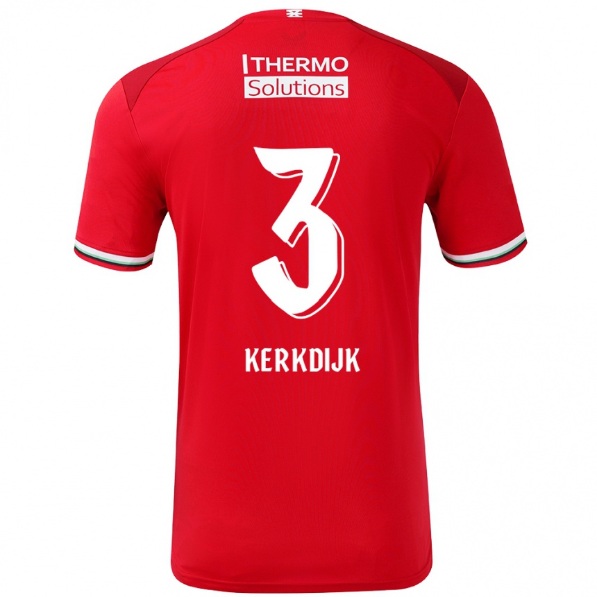 Kinder Fußball Danique Kerkdijk #3 Rot Weiß Heimtrikot Trikot 2024/25 T-Shirt Luxemburg