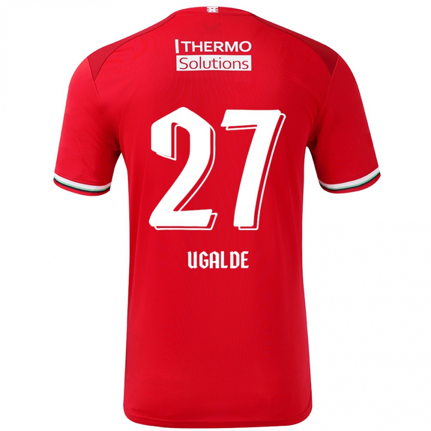 Kinder Fußball Manfred Ugalde #27 Rot Weiß Heimtrikot Trikot 2024/25 T-Shirt Luxemburg