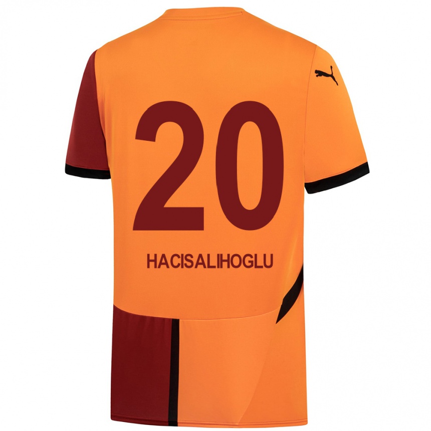 Kinder Fußball Arda Hacisalihoglu #20 Gelb Rot Heimtrikot Trikot 2024/25 T-Shirt Luxemburg