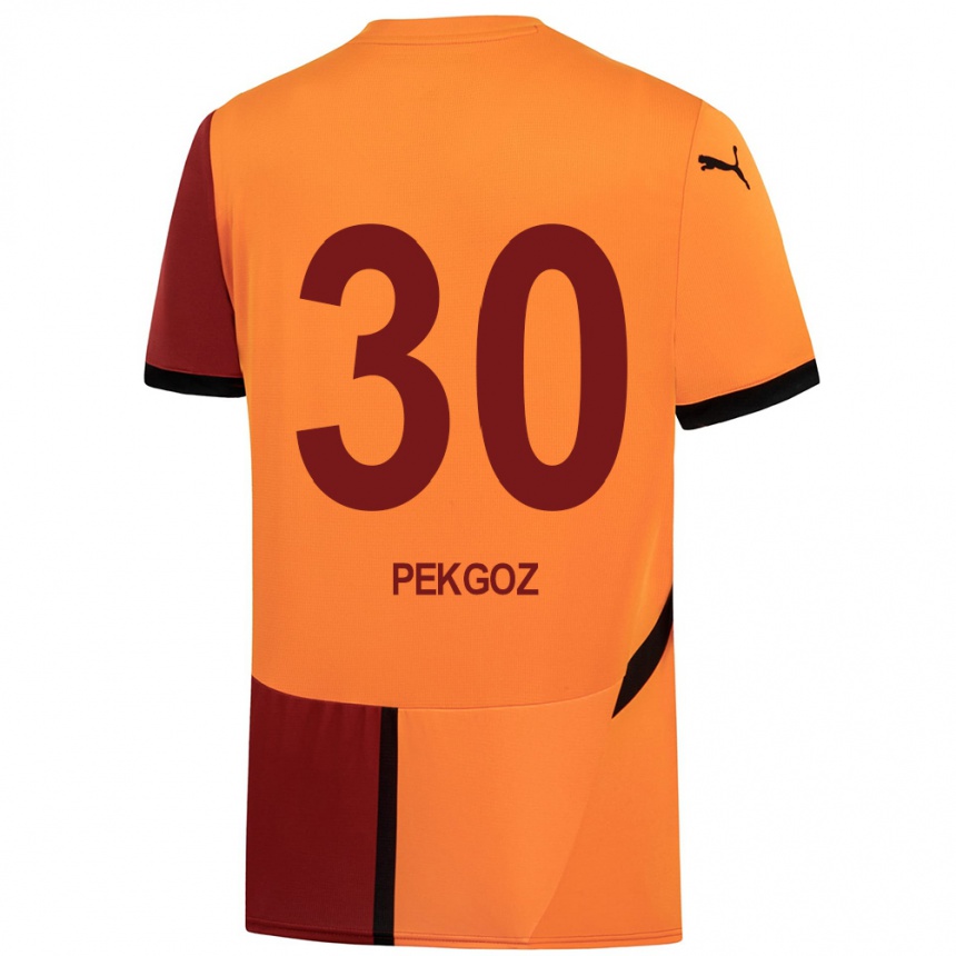 Kinder Fußball Berra Pekgöz #30 Gelb Rot Heimtrikot Trikot 2024/25 T-Shirt Luxemburg