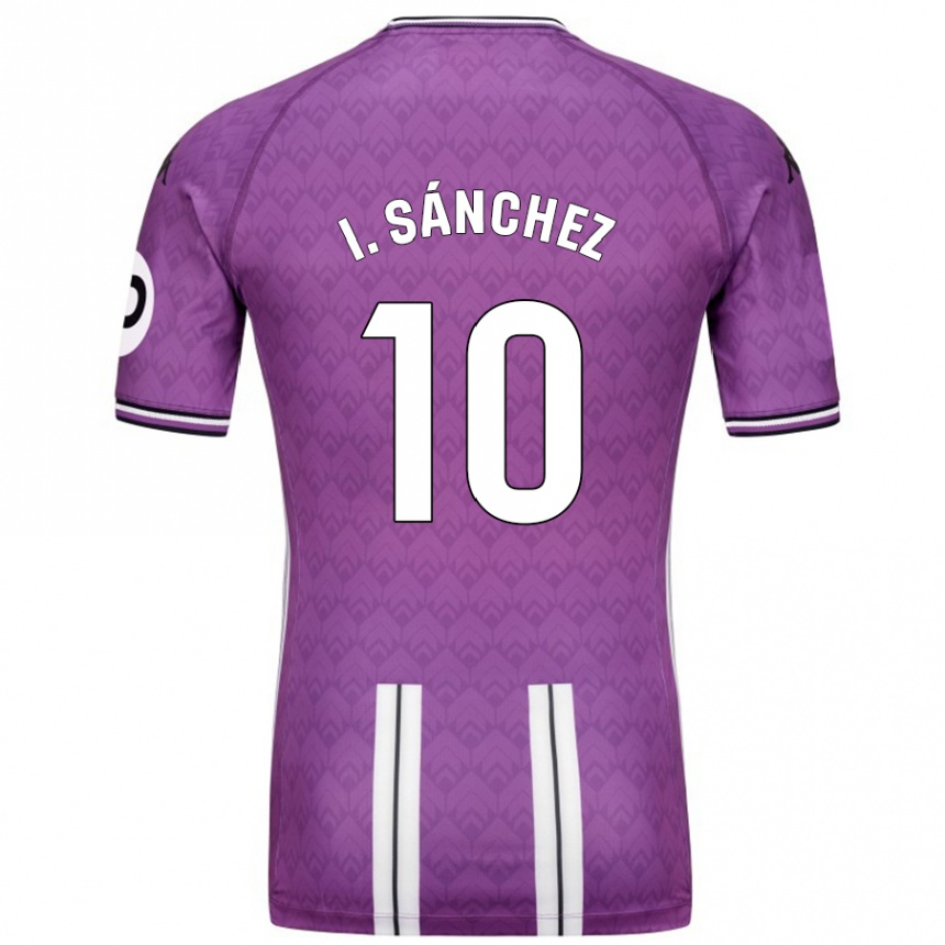 Kinder Fußball Iván Sánchez #10 Violett Weiß Heimtrikot Trikot 2024/25 T-Shirt Luxemburg