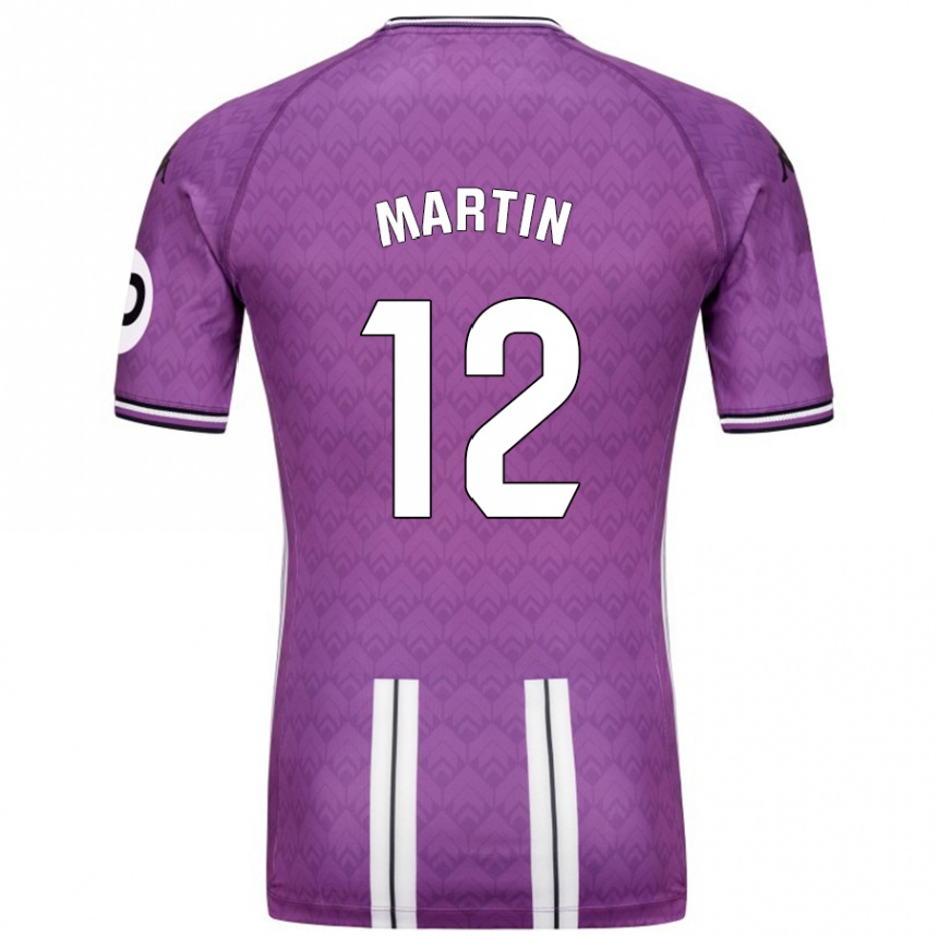 Kinder Fußball Mario Martin #12 Violett Weiß Heimtrikot Trikot 2024/25 T-Shirt Luxemburg