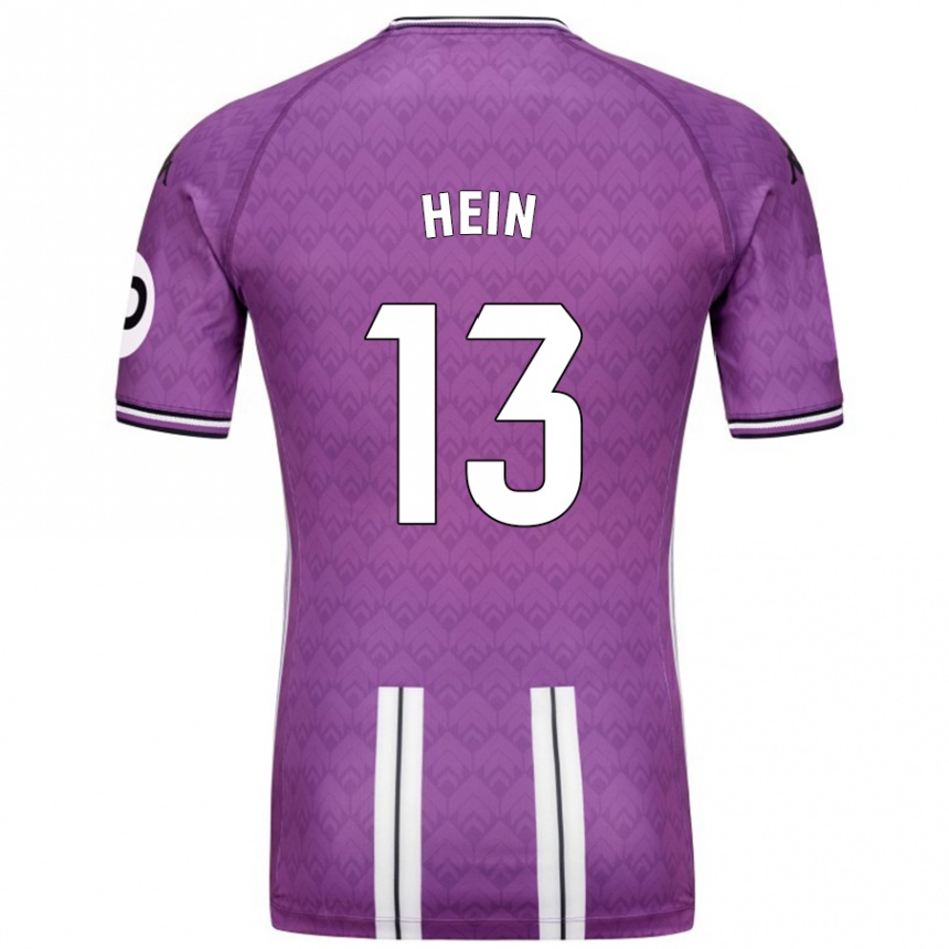 Kinder Fußball Karl Hein #13 Violett Weiß Heimtrikot Trikot 2024/25 T-Shirt Luxemburg