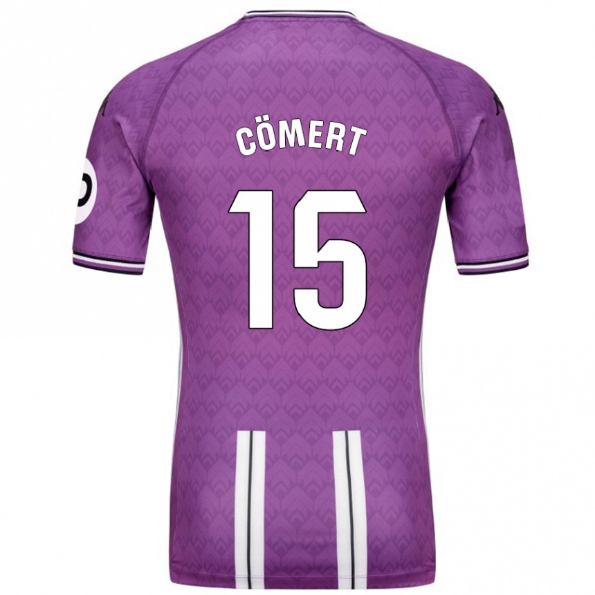 Kinder Fußball Eray Cömert #15 Violett Weiß Heimtrikot Trikot 2024/25 T-Shirt Luxemburg