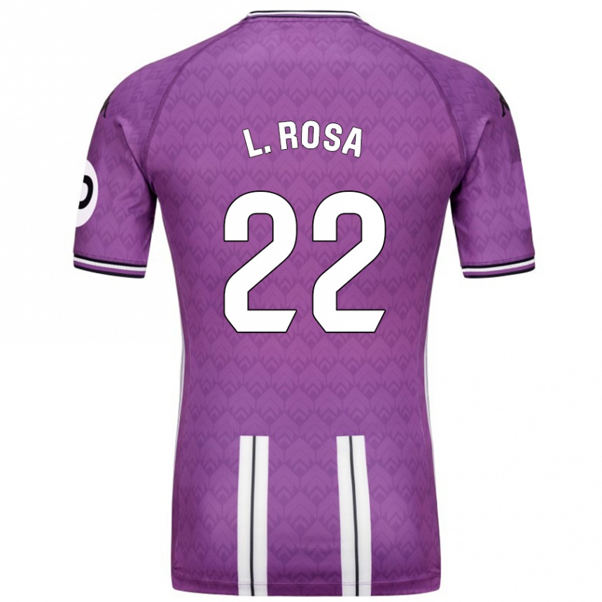 Kinder Fußball Lucas Rosa #22 Violett Weiß Heimtrikot Trikot 2024/25 T-Shirt Luxemburg