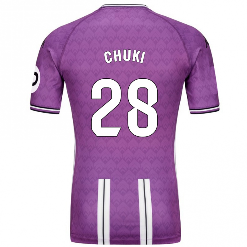 Kinder Fußball Chuki #28 Violett Weiß Heimtrikot Trikot 2024/25 T-Shirt Luxemburg