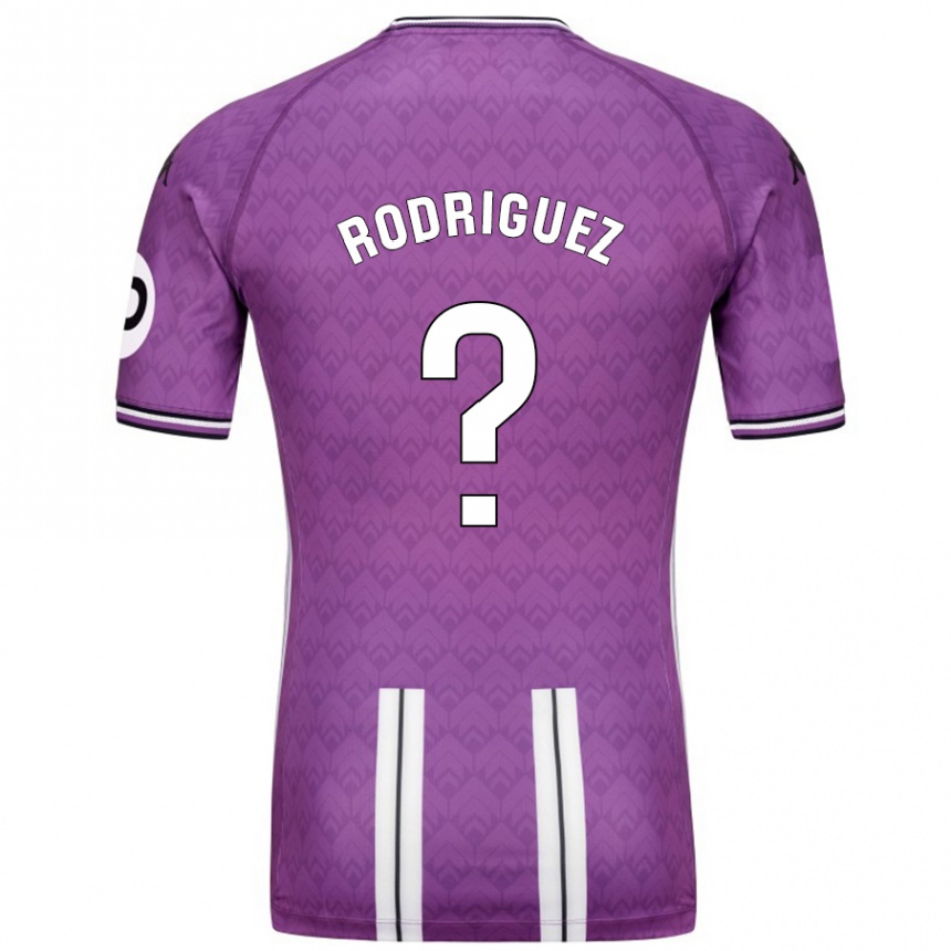 Kinder Fußball Gabriel Rodríguez #0 Violett Weiß Heimtrikot Trikot 2024/25 T-Shirt Luxemburg