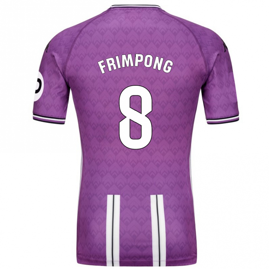 Kinder Fußball Eugene Frimpong #8 Violett Weiß Heimtrikot Trikot 2024/25 T-Shirt Luxemburg