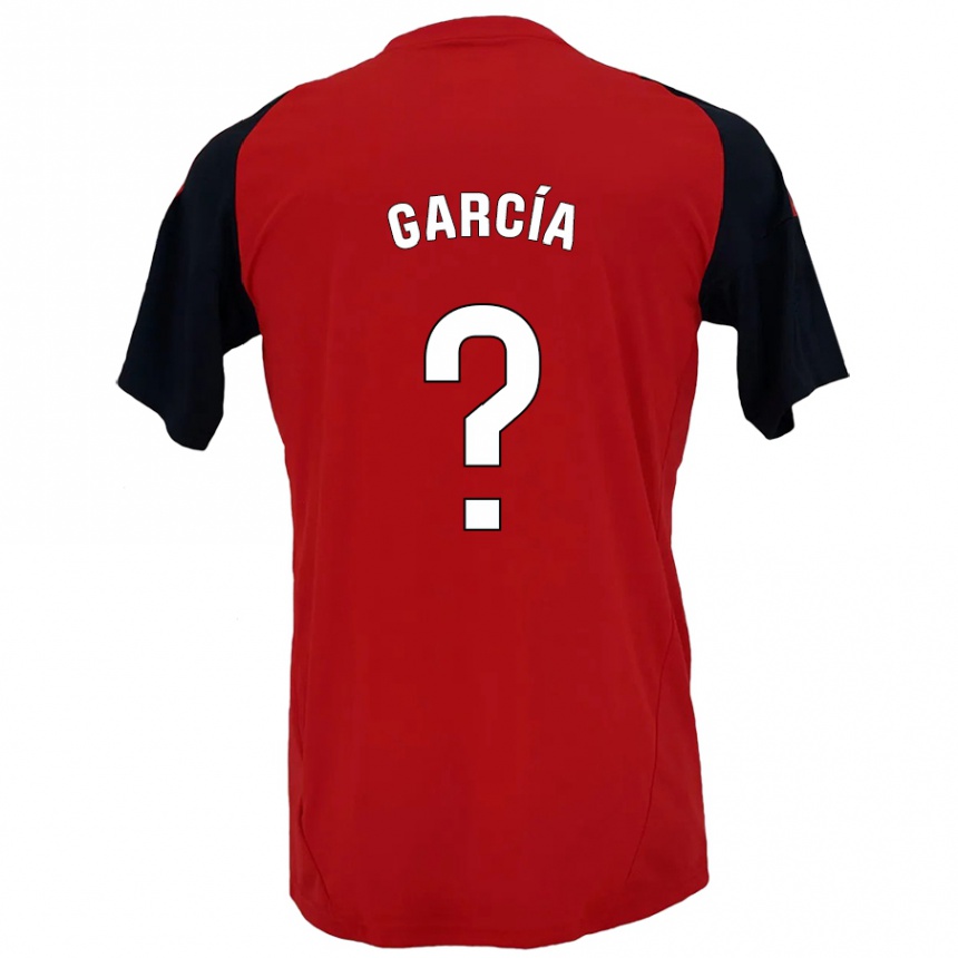 Kinder Fußball Alberto García #0 Rot Schwarz Heimtrikot Trikot 2024/25 T-Shirt Luxemburg