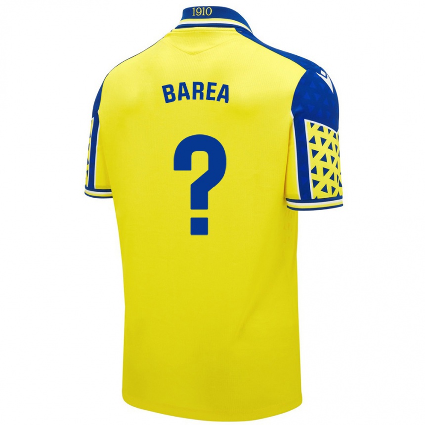 Kinder Fußball Pablo Barea #0 Gelb Blau Heimtrikot Trikot 2024/25 T-Shirt Luxemburg