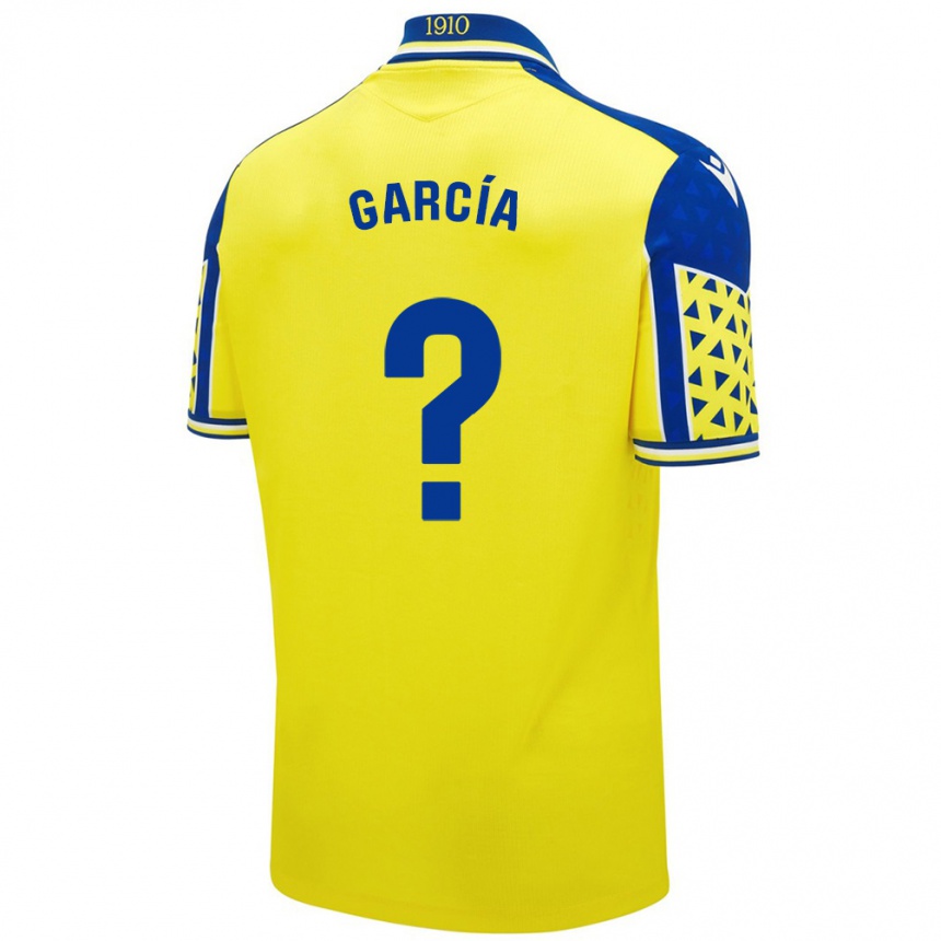 Kinder Fußball Fran García #0 Gelb Blau Heimtrikot Trikot 2024/25 T-Shirt Luxemburg