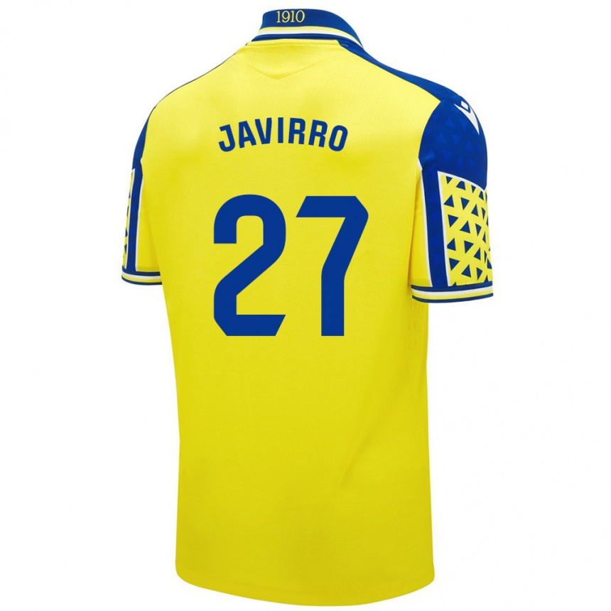 Kinder Fußball Javirro #27 Gelb Blau Heimtrikot Trikot 2024/25 T-Shirt Luxemburg