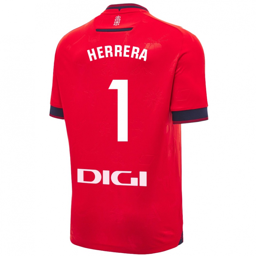 Kinder Fußball Sergio Herrera #1 Rot Weiß Heimtrikot Trikot 2024/25 T-Shirt Luxemburg