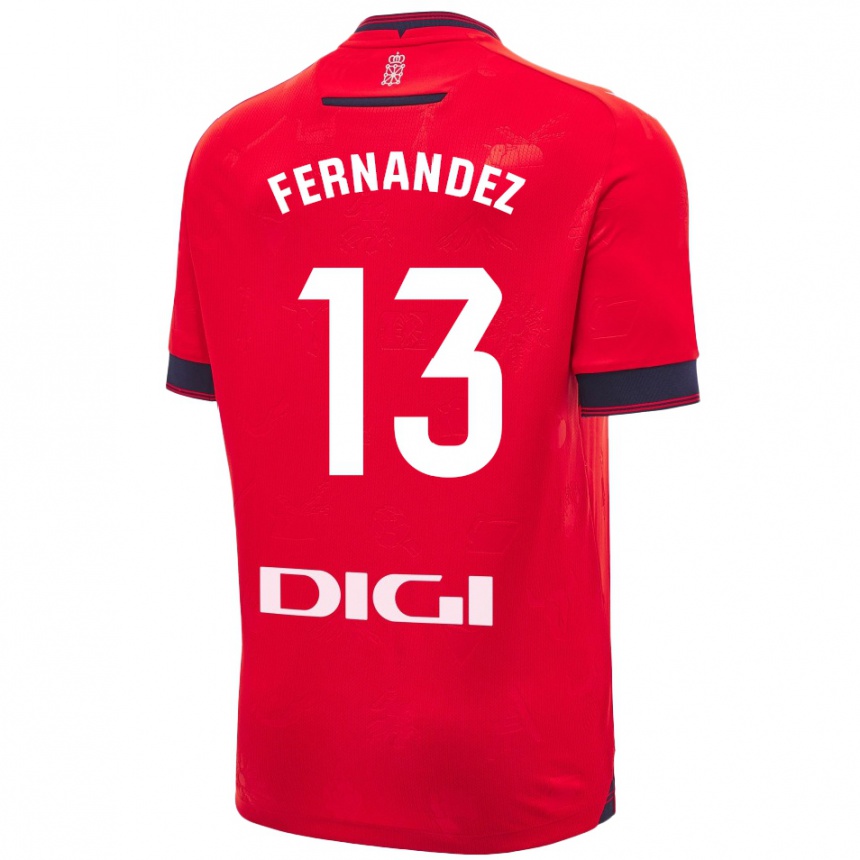 Kinder Fußball Aitor Fernández #13 Rot Weiß Heimtrikot Trikot 2024/25 T-Shirt Luxemburg