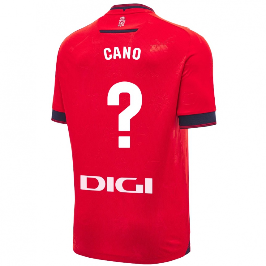 Kinder Fußball Javi Caño #0 Rot Weiß Heimtrikot Trikot 2024/25 T-Shirt Luxemburg