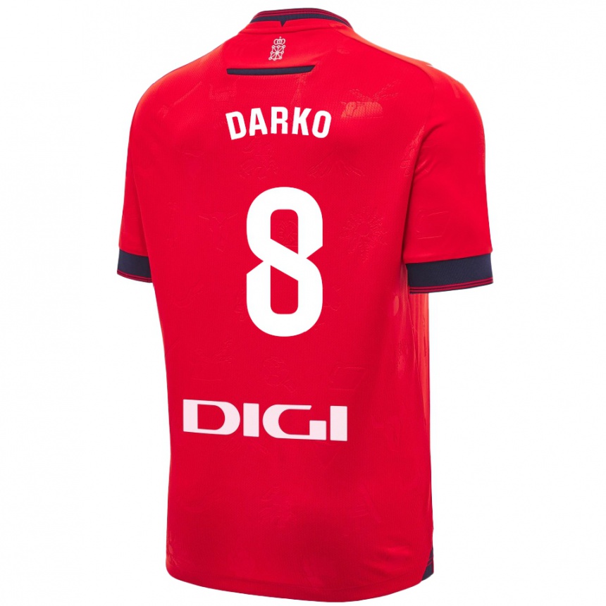 Kinder Fußball Darko Brasanac #8 Rot Weiß Heimtrikot Trikot 2024/25 T-Shirt Luxemburg