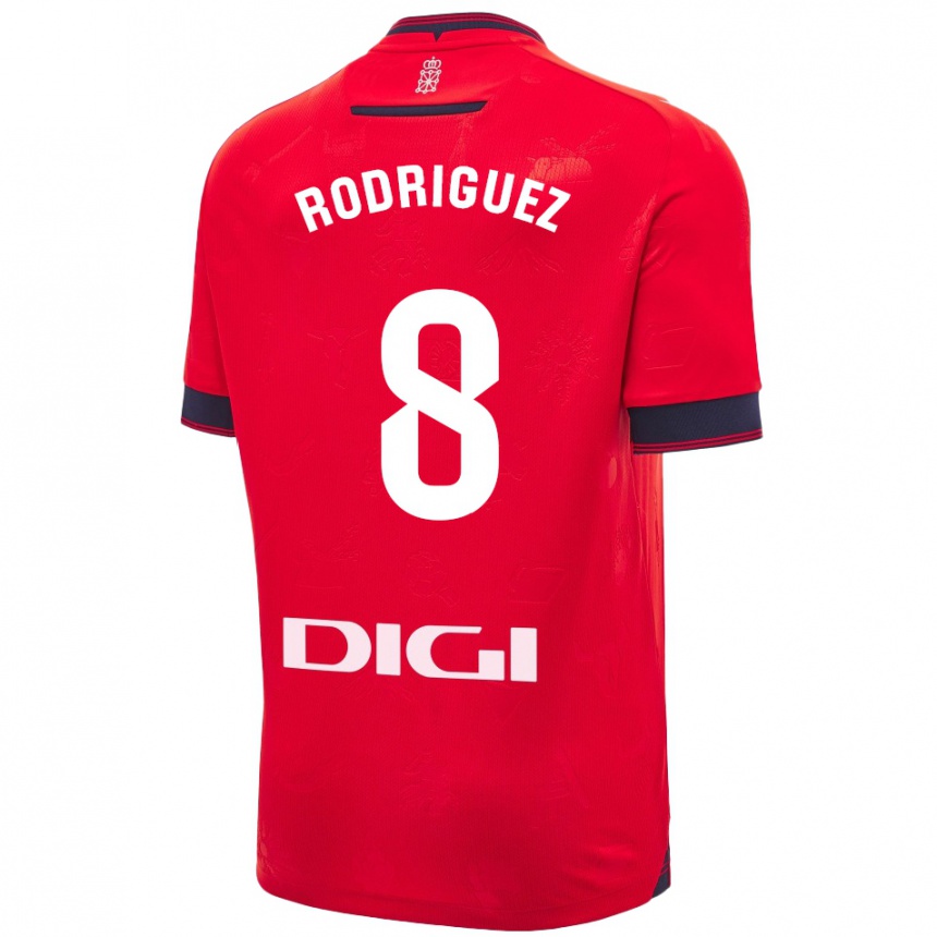 Kinder Fußball Vanessa Rodríguez Iribarren #8 Rot Weiß Heimtrikot Trikot 2024/25 T-Shirt Luxemburg