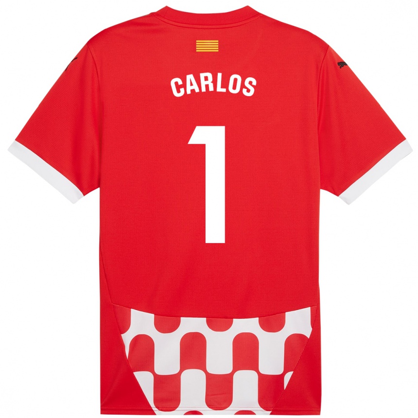 Kinder Fußball Juan Carlos #1 Rot Weiß Heimtrikot Trikot 2024/25 T-Shirt Luxemburg