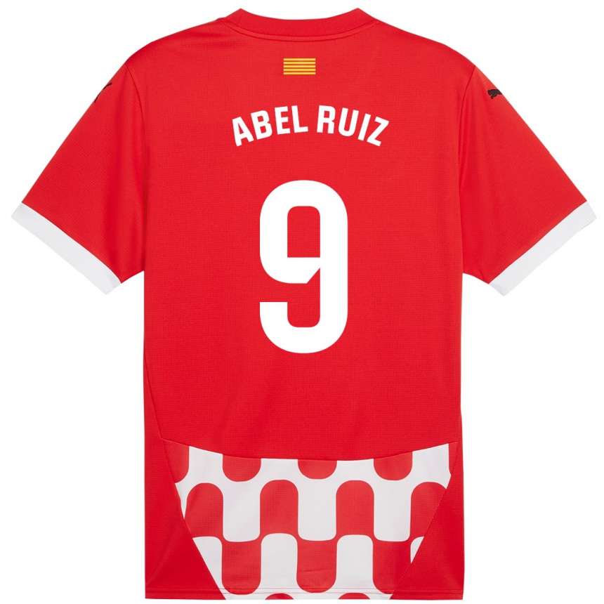 Kinder Fußball Abel Ruiz #9 Rot Weiß Heimtrikot Trikot 2024/25 T-Shirt Luxemburg