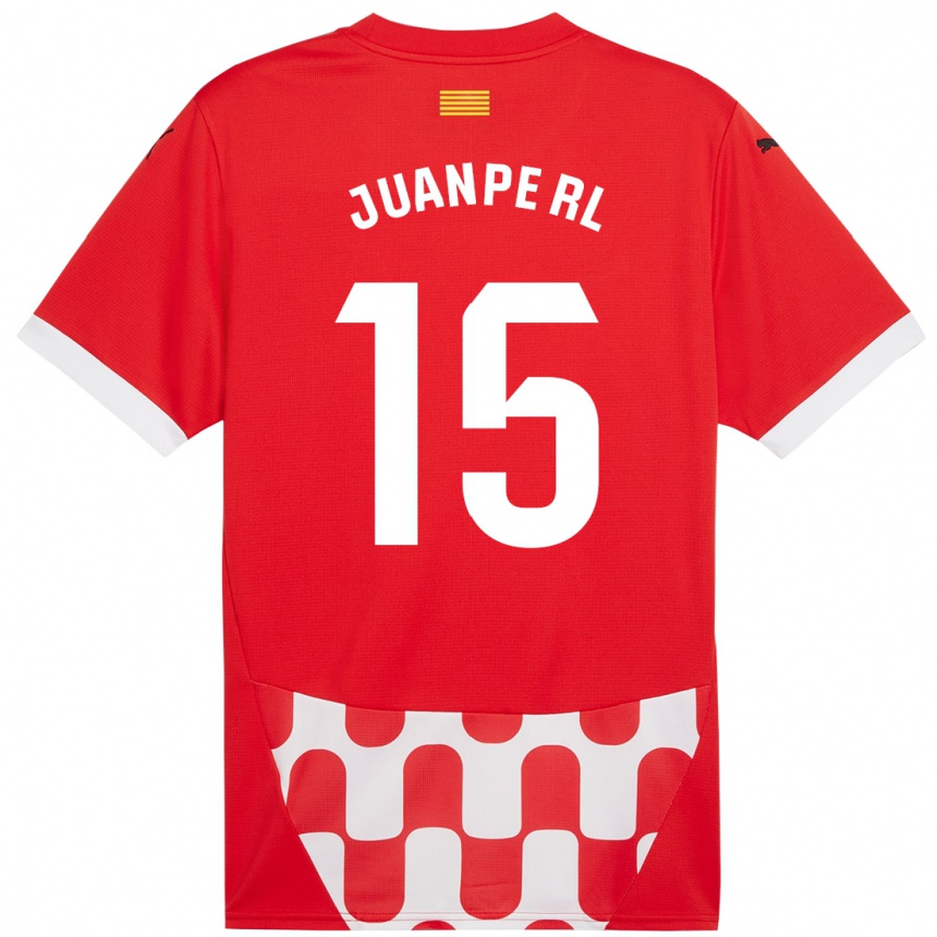 Kinder Fußball Juanpe #15 Rot Weiß Heimtrikot Trikot 2024/25 T-Shirt Luxemburg