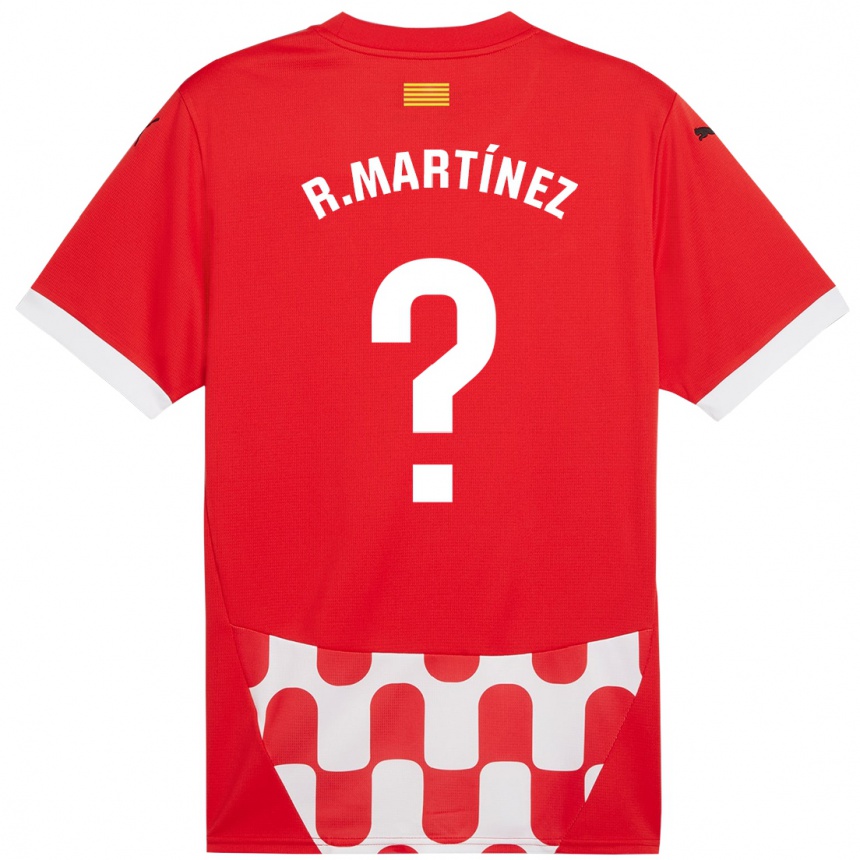 Kinder Fußball Raúl Martínez #0 Rot Weiß Heimtrikot Trikot 2024/25 T-Shirt Luxemburg