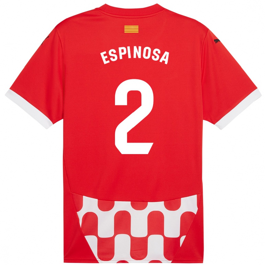 Kinder Fußball Bernardo Espinosa #2 Rot Weiß Heimtrikot Trikot 2024/25 T-Shirt Luxemburg