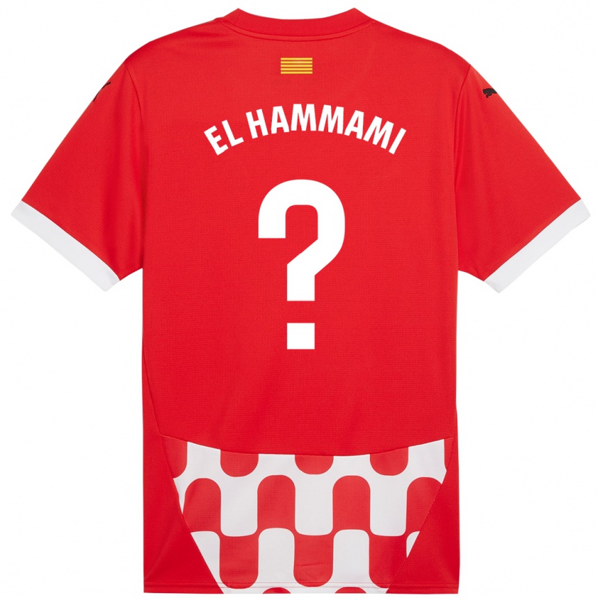 Kinder Fußball Ayoub El Hammami #0 Rot Weiß Heimtrikot Trikot 2024/25 T-Shirt Luxemburg